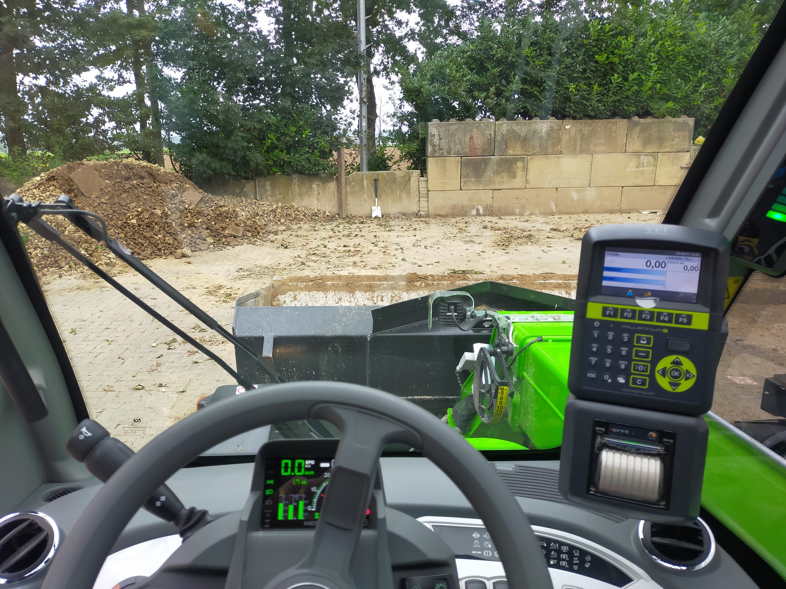 Cabine met weegsysteem